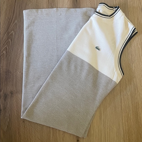 Lacoste Dresses & Skirts - Lacoste Women's Beige and Light Brown Mini Dress